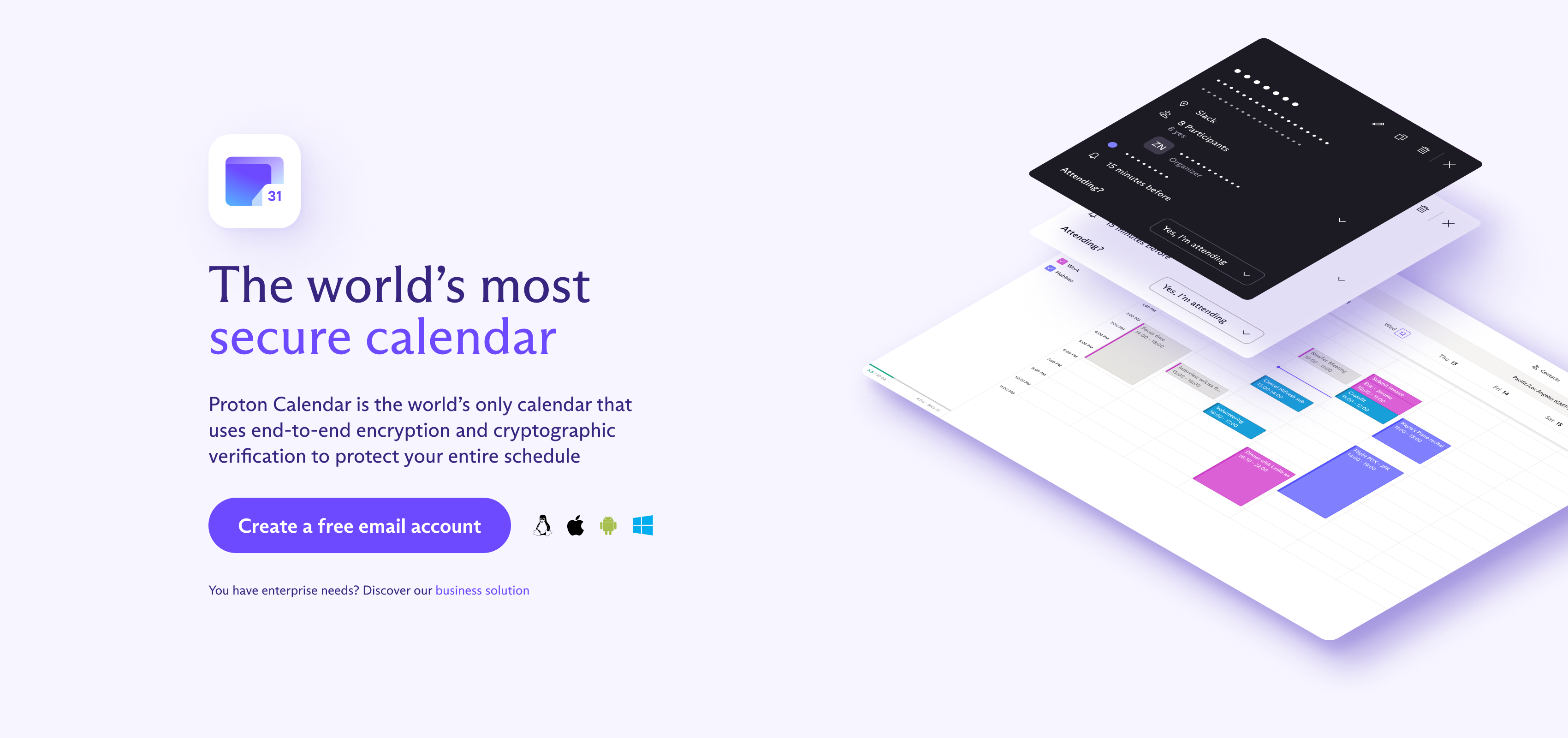 Proton Calendar integration